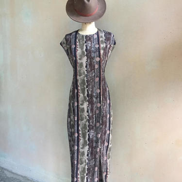 Vintage 90s &quot;Bee Darlin&quot; Super Soft Rayon Dress w/ Corset Style Lace-up Back 