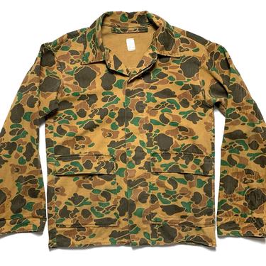 Vintage Camouflage Cotton Twill Jacket ~ fits M ~ Vietnam War ~ Civilian Camo ~ Duck Hunter / Frogskin ~ Beo Gam 