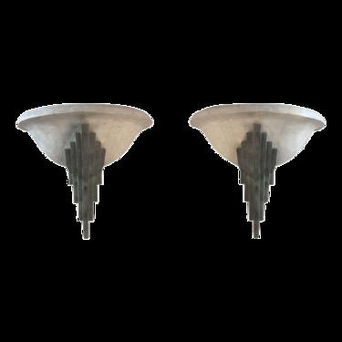1980s Art Deco Sconces – a Pair