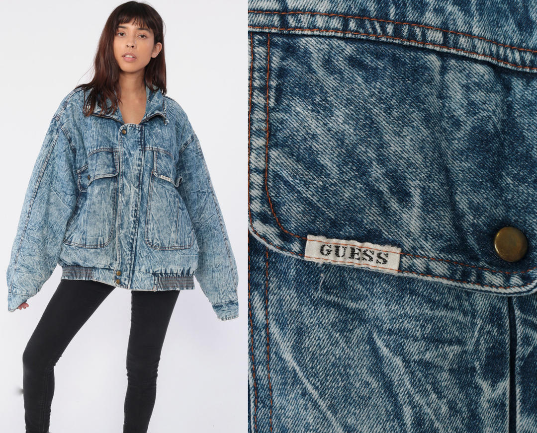 Store Vintage Denim Guess Jacket 80s