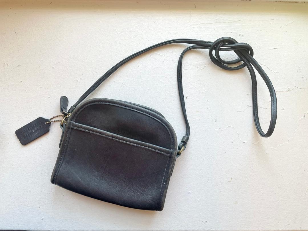 90’s Vintage selling Coach Abbie Bag, Grey Leather Coach Bag, Coach Small 9017 Crossbody Bag