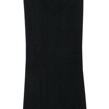 Alice & Olivia - Black Knit Cutout Midi Skirt Sz M