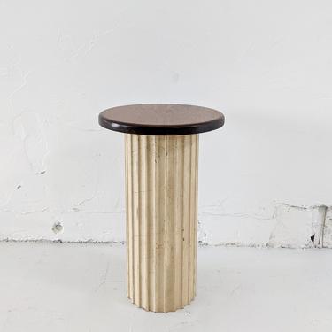 Fluted Salvaged Column End Table No. 1