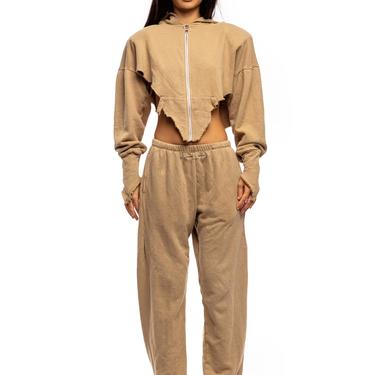 SAFETY PIN SWEATPANTS IN TAUPE