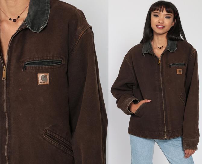 90s CARHARTT Jacket Brown Blanket Lined 1990s Streetwear Jacket