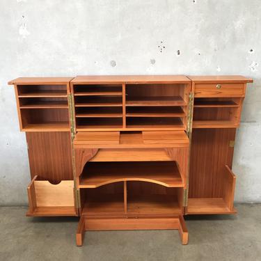 Danish Modern Teak Hideaway Desk