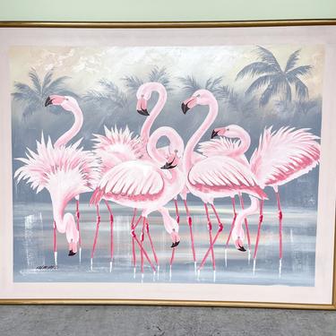 Large Fab Flamingo Painting