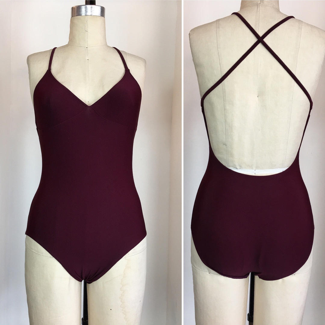 Vintage danskin leotard, 1970s bodysuit, 70s swimsuit, size medium ...