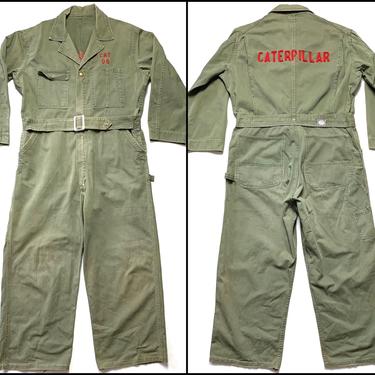 Vintage 1940s POOL'S Sanforized HBT Coveralls ~ 38 to 40 S ~ Work