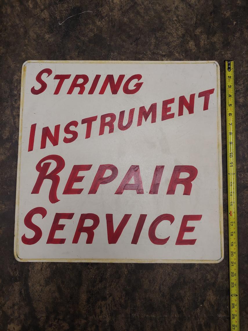 String Instrument Repair hand painted sign Junkworks Antiques