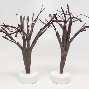 Vintage Twig Trees for Nativity or Putz for Christmas, Vintage Hand Made 