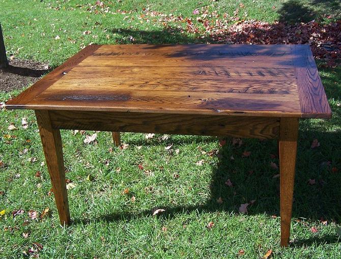 Free Shipping Solid Oak Rustic French Country Farm Table From Vintage Reclaimed Antique Wood By Barnwoodfurniture