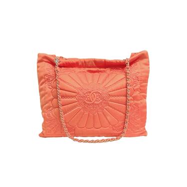 Chanel Coral Embroidered Shoulder Bag