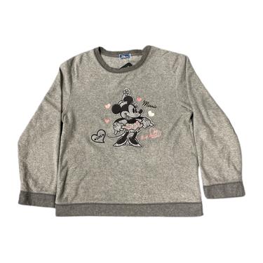 (L) Minnie Mouse Sweetheart Grey Crewneck 083121 LM