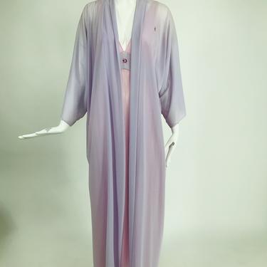 Emilio Pucci for Formfit Rogers 2pc. Sheer Peignoir Robe &amp; Gown 1970s