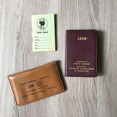 Pocket journals - 3 vintage notebooks and calendars - 1950s, 1960s vintage 