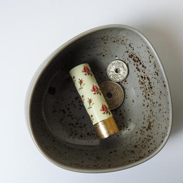 Speckled Porcelain Catchall Dish / Speckled Ceramic Jewelry Bowl Trinket Dish 