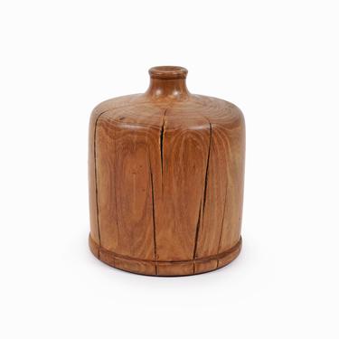 Handmade Wooden Vase Large Hand Turned Mid Century Modern 