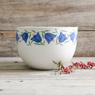 Vintage Rare Finel Finland Jaunty Blue Tulip by Kaj Franck Enamel Tulip Bowl Finland - 1950s 