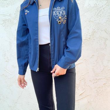 Vintage New York Varsity Blue And White Marching Band Jacket