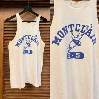 Vintage 1950's Montclair Track Top, Vintage Clothing, Vintage Jersey, Vintage Track Uniform, Track Team, Americana, Gymwear, Vintage 1950's 