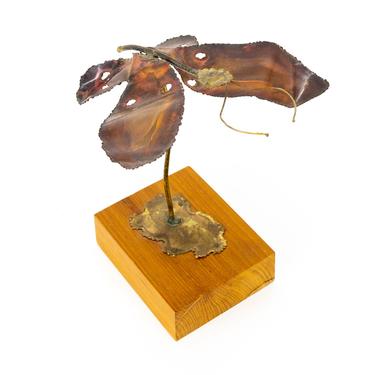 Curtis Jere Style Mid Century Copper Butterfly Sculpture - mcm 