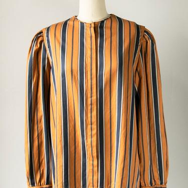 1980s Blouse Christian Dior Button Up M 