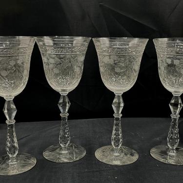 Set of four Libbey Rock Sharpe 