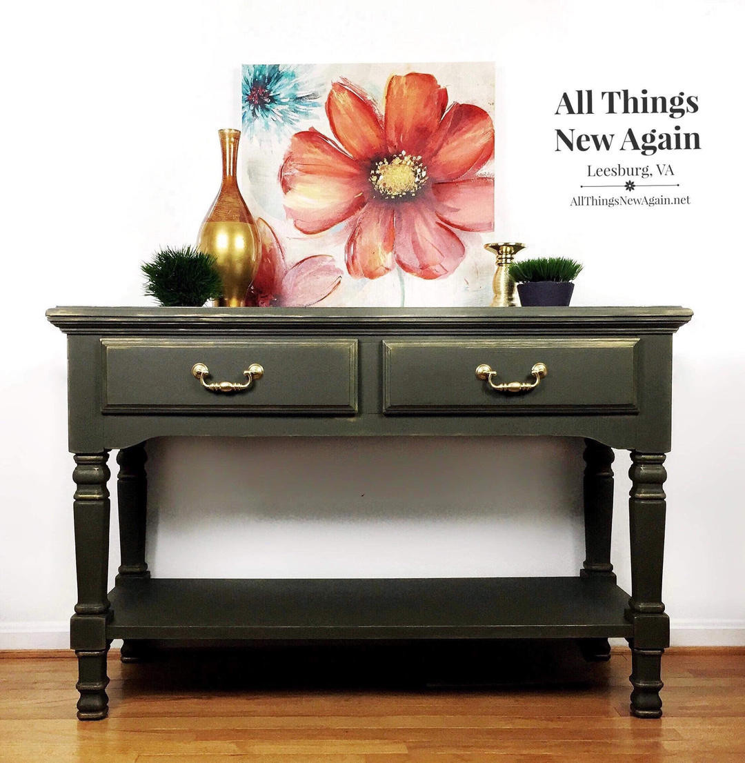 Green Sideboard Green Buffet Olive Green Furniture Green Dining