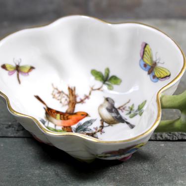 Herend Rothschild Birds & Butterflies Condiment Bowl - Hungarian Fine Porcelain - Gorgeous Holiday Table - Hand Painted | FREE SHIPPING 