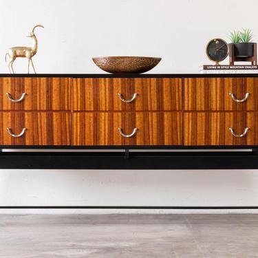 Tola & Black Lacquer Mid Century Modern Console/Dresser 