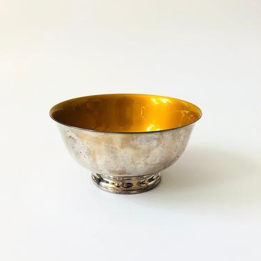 Mid Century Silverplate Enameled Bowl  by Reed and Barton 