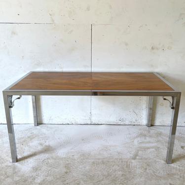 Mid-Century Rosewood and Chrome Writing Desk or Table 