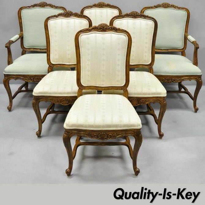 6 Drexel Heritage Old Continent French Provincial Louis Xv Style Dining Chairs