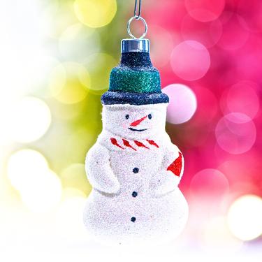 VINTAGE: Glass Snowman Ornaments - Blown Figural Glass Ornament - Christmas, Holidays - SKU 30-403-00016109 