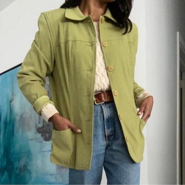 90s faux moleskin essential sportswear chore coat cut button down 