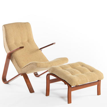 Grasshopper Chair and Ottoman by Eero Saarinen for Knoll, USA 