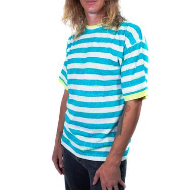 Oasis Turquoise Striped 90s T