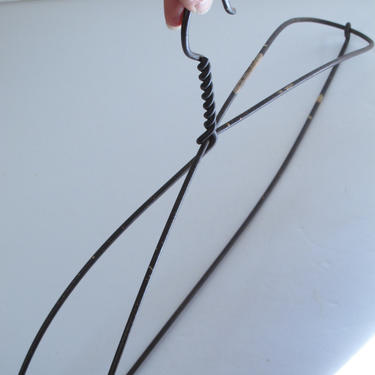 Antique Metal Clothes Hanger Twisted Wire Coat Hanger Vintage Wire