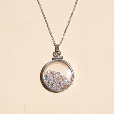 STERLING SILVER FANCY SAPPHIRE NUGGET NECKLACE