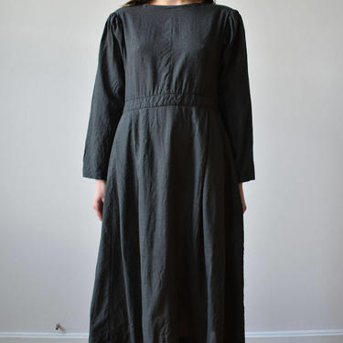 Vintage Farm Dress / Gray Wool Amish Dress / Modest Farm Dress / Gray Wool Dress / Winter Farm Dress / Longsleeve Amish Dress 