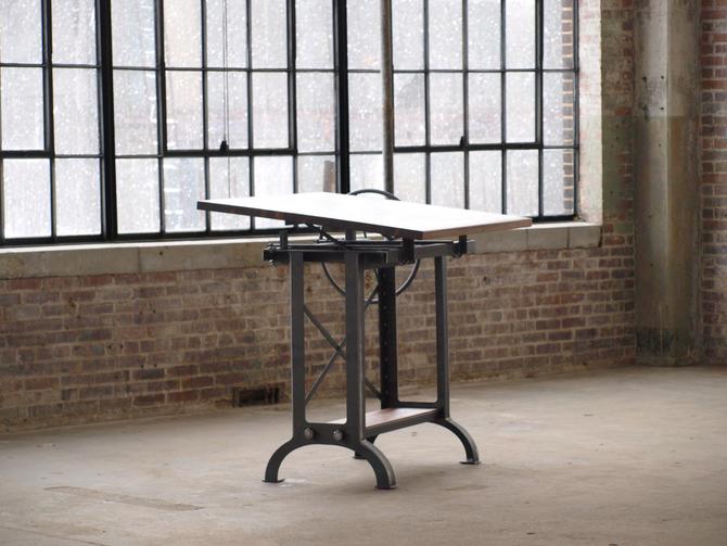 Stand Up Industrial Drafting Table Desk By Camposironworks From
