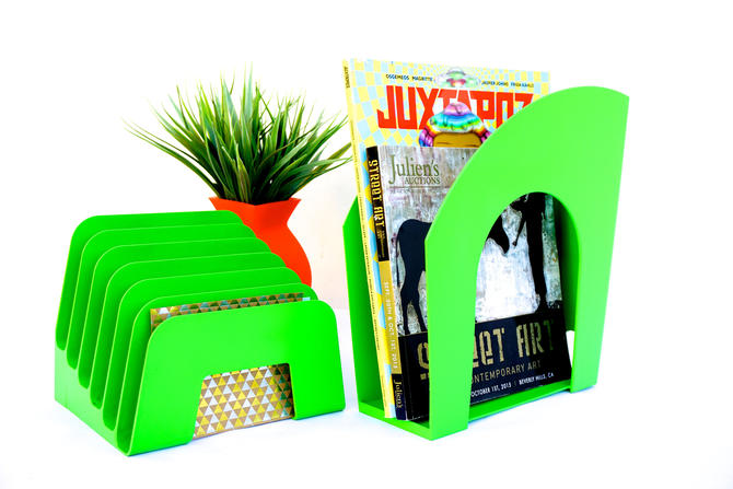 Lime Green W Envy Desk Organizer Set Color Pop Office