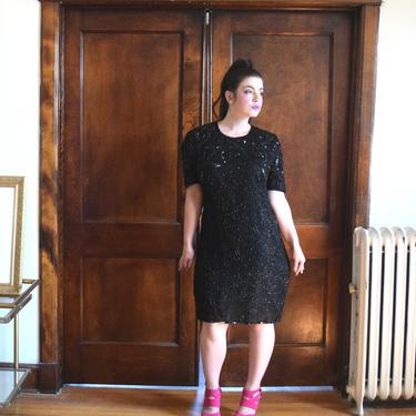 80s Prom Dress | Black Dress | Beaded Dress | Size | Queen Bee Plus -  Madison, WI | ATTIC