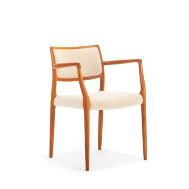Niels Moller for J.L. Mollers Mobelfabrik Model 65 Chair in Teak w/ Original Upholstery 