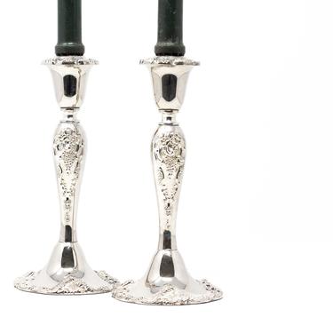 Pair of Vintage Candle Holders, Set of Two Candlestick Holders 