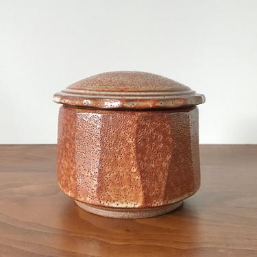California Studio Pottery Lidded Box with Shino Glaze 