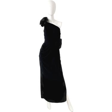 70s One Shoulder Dress Vintage XS, Joy Stevens Grecian Disco Origami Party Dress 