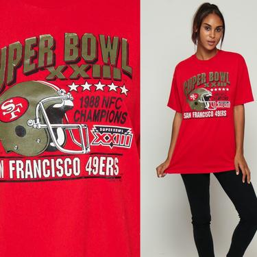 Vintage 80s Super Bowl T-shirt XL San Francisco 49ers NFC 1988 Champions