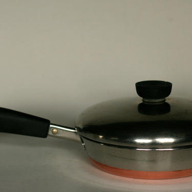 vintage revere ware 7&amp;quot; frying pan/copper clad bottom/clinton illinois 